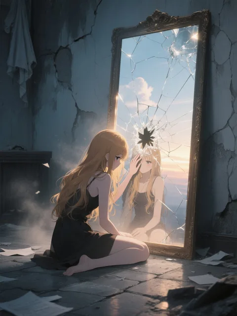 割れた鏡🪞