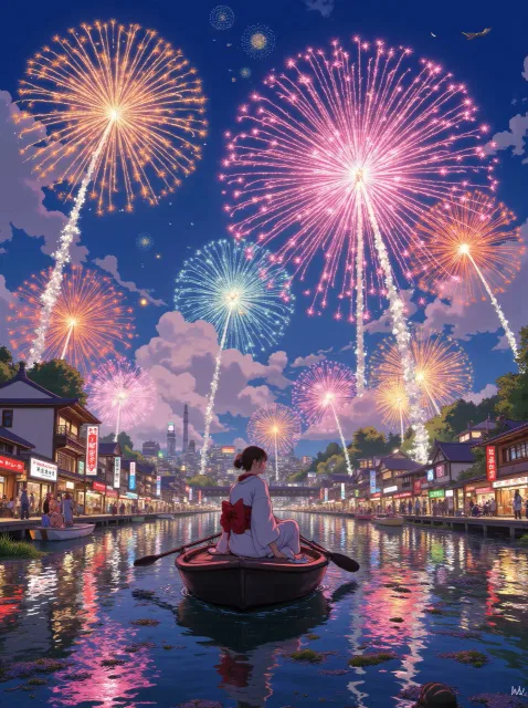 水鏡の街と、忘却の花火