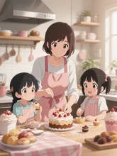 お母さんとお菓子作り(˶' ᵕ ' ˶)