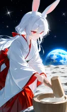 地球を眺め餅をつく