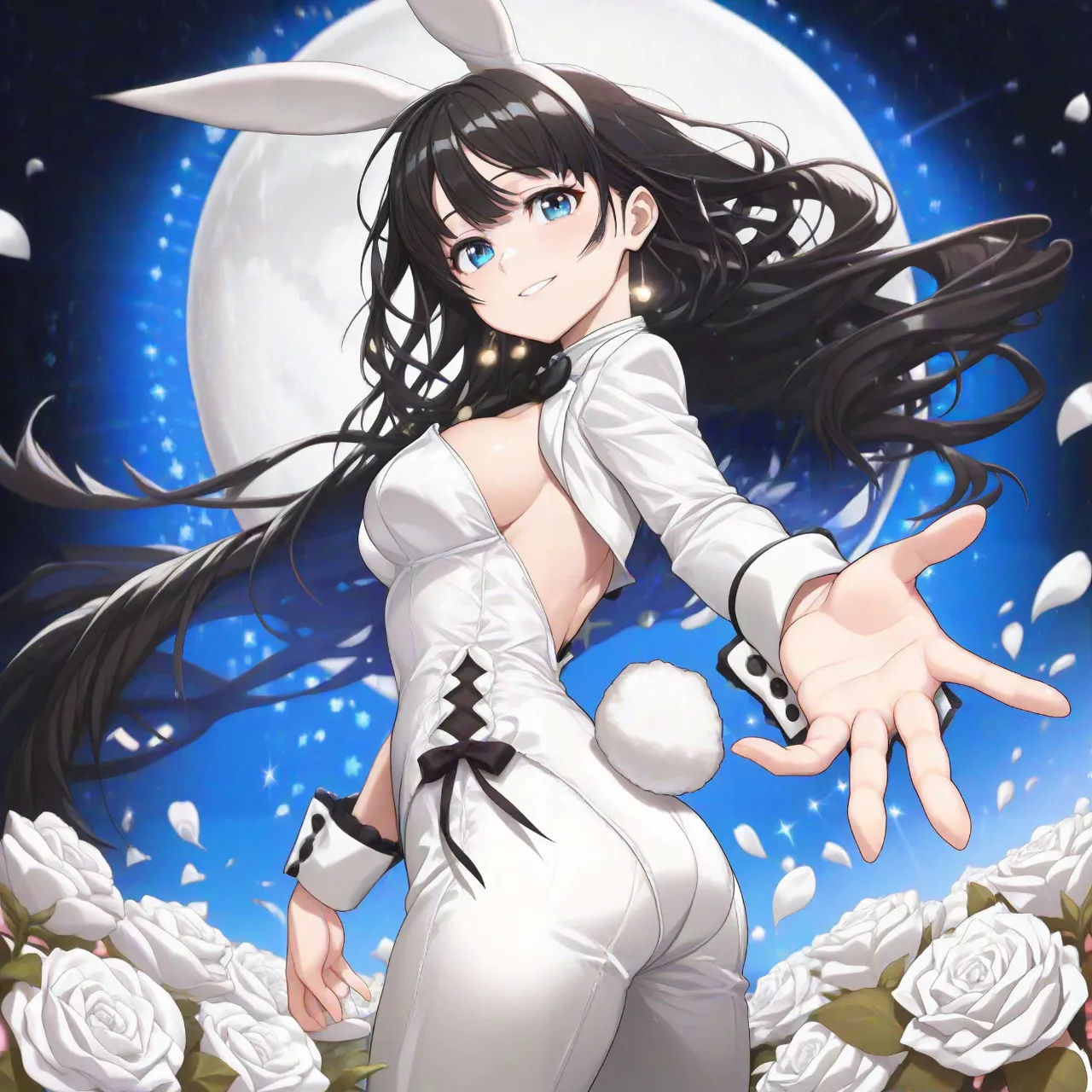 月光の庭への招待 — Rabbit_FootさんのAIイラスト