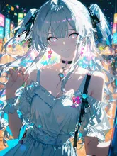 喧騒の街と少女 — コロンさんのAIイラスト