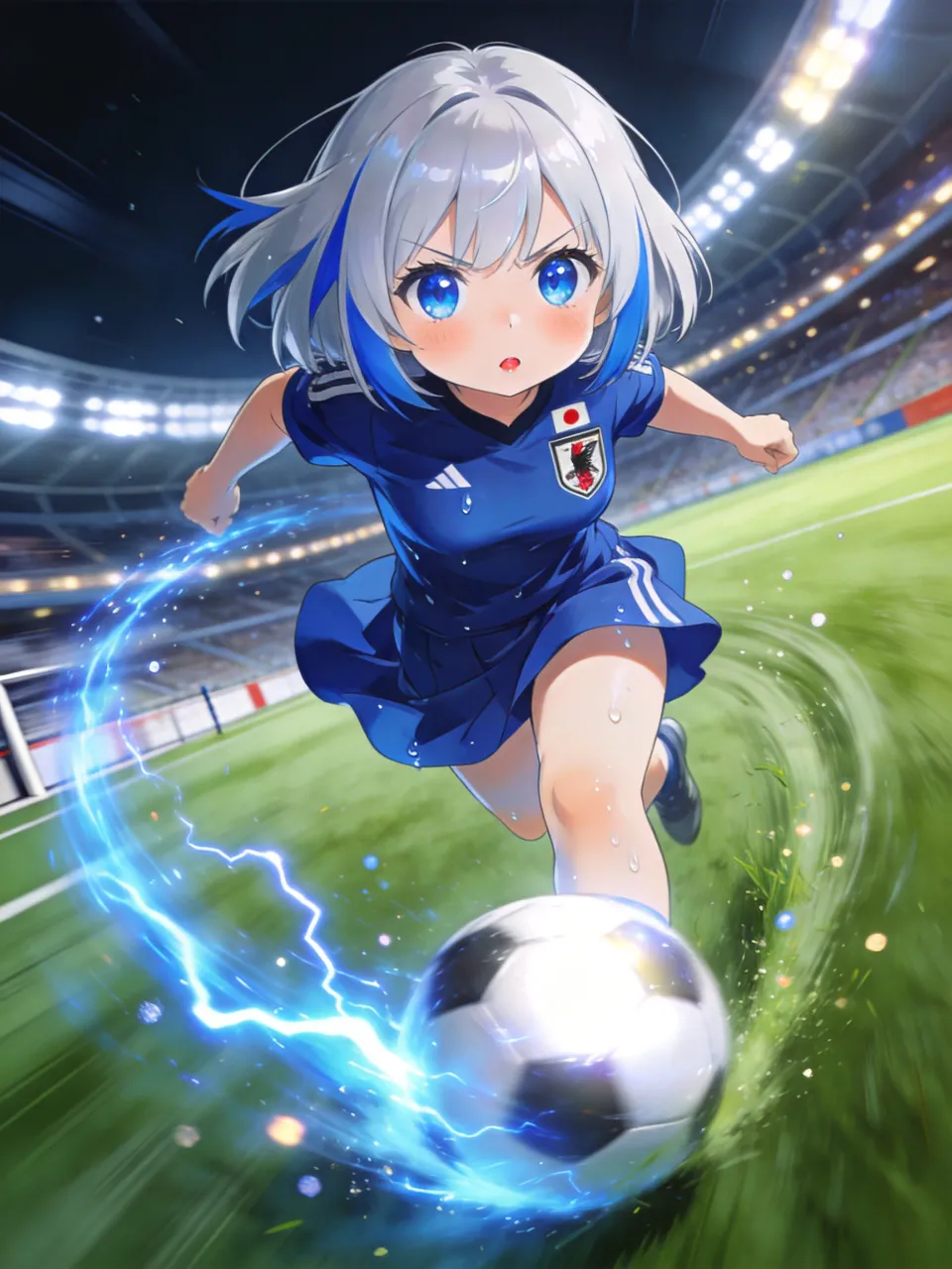 サッカーの結衣。
