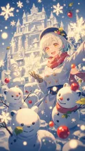 雪景色の中で