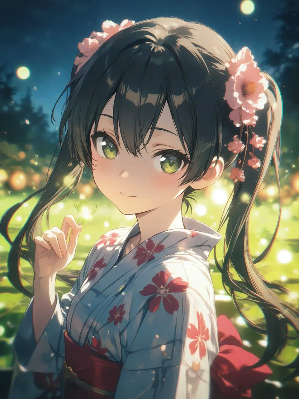 蛍の光って幻想的だね