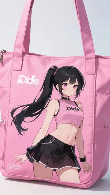 ピンク色のバッグ