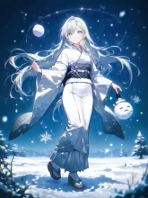 雪女 — 雪イラストのAIイラスト|SUPPART