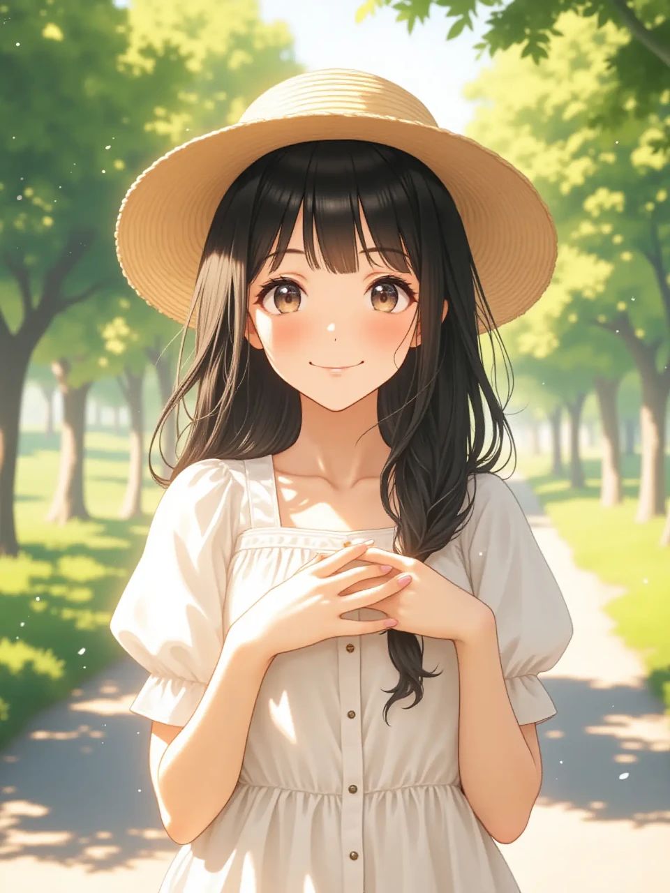 麦わら帽子の少女