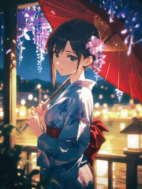 夜の藤棚