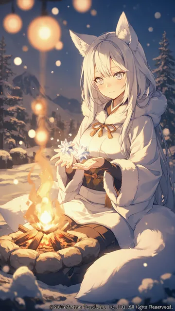 焚き火の傍ら、銀瞳の誓い