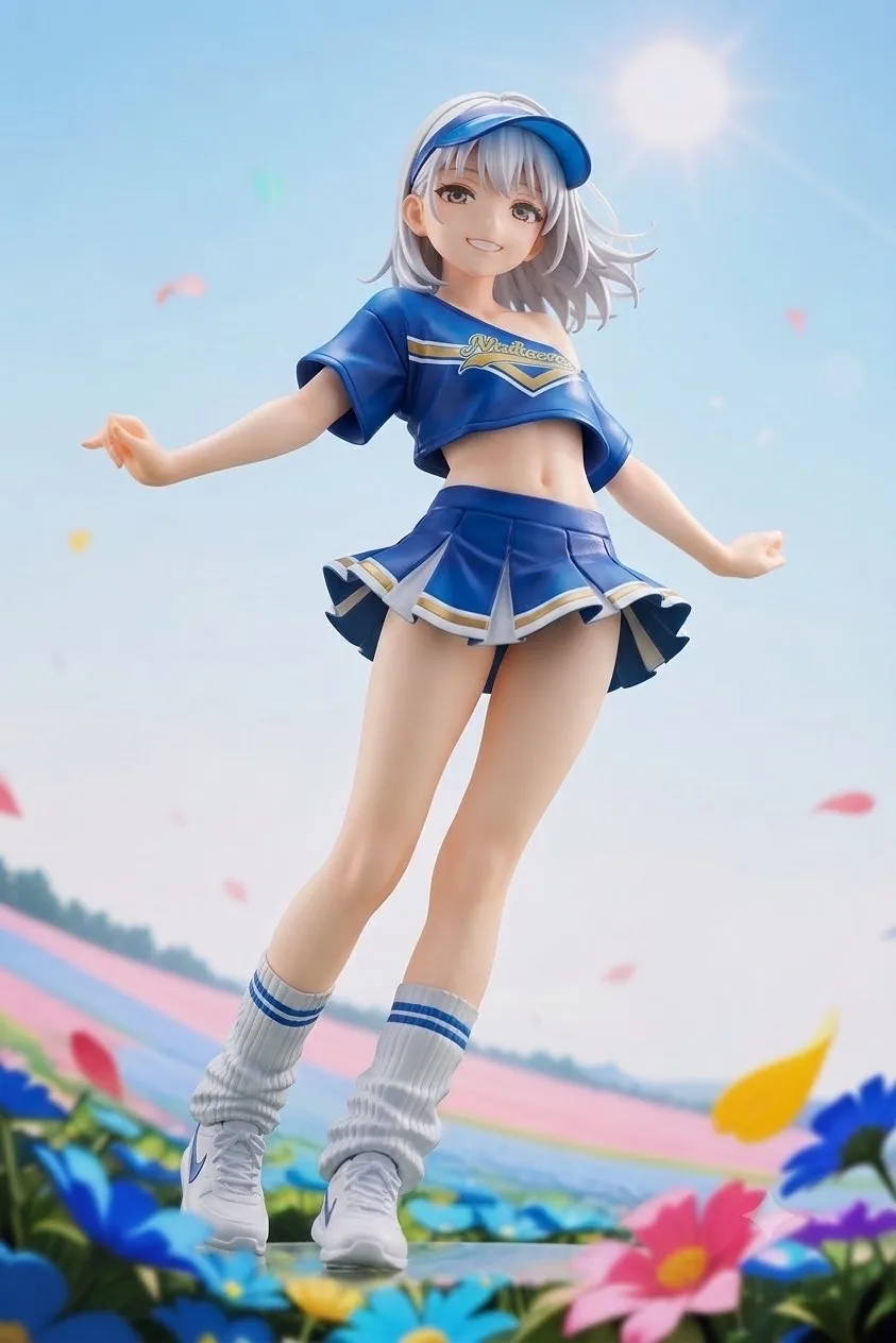風と花吹雪とチアガール…フィギュア…銀
