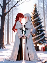 「あのね…好き…って言ったら…おこる？」「ふふっ、おこんないよ？……だって…私も好きだし？…///」 — 百合ユーリさんのAIイラスト