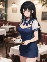 日向坂46四期生 竹内希来里の看板娘シリーズ⑨ — HINATALOVE8787さんのAIイラスト