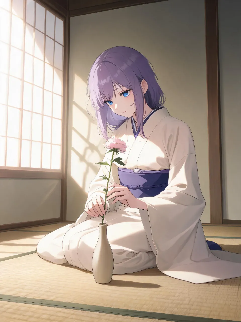 1輪の花をいける瞬間