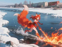 寒くても火を使えば怖くない？ — SUPP24187848さんのAIイラスト