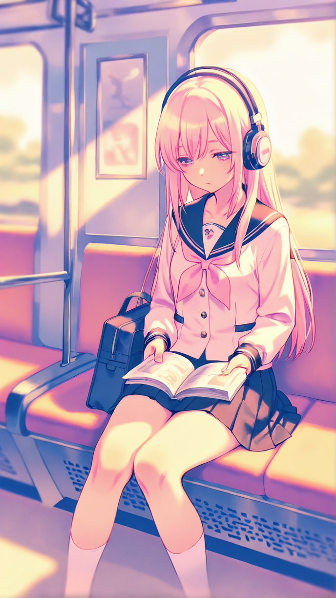 電車通学中にテスト勉強。出題範囲わかんない