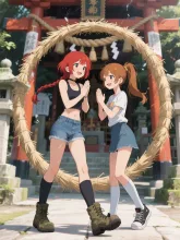 双子と茅の輪