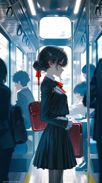 電車内で