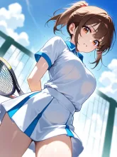 夏のテニス少女③