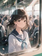 朝の満員電車·チャレンジ の投稿作品