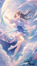 空に浮く子 — ねねさんのAIイラスト