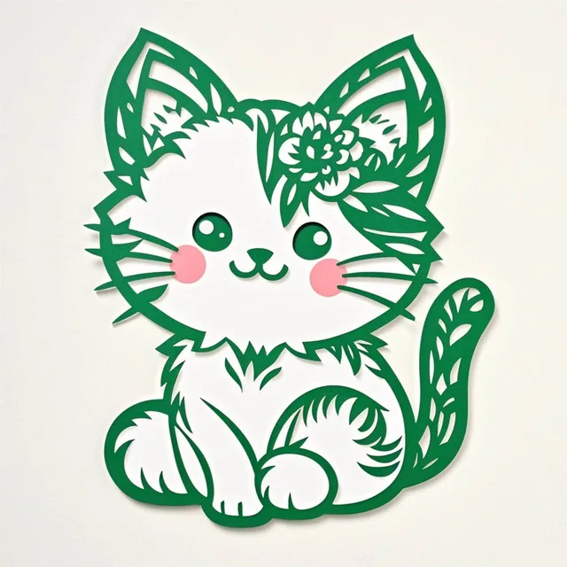 こねこの切り絵