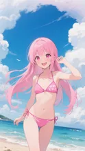 ピンク髪娘💕パパみたいな人が良いなぁ❤️