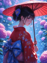 梅雨を楽しむ、華やかな花