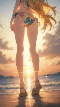 綺麗な夕日