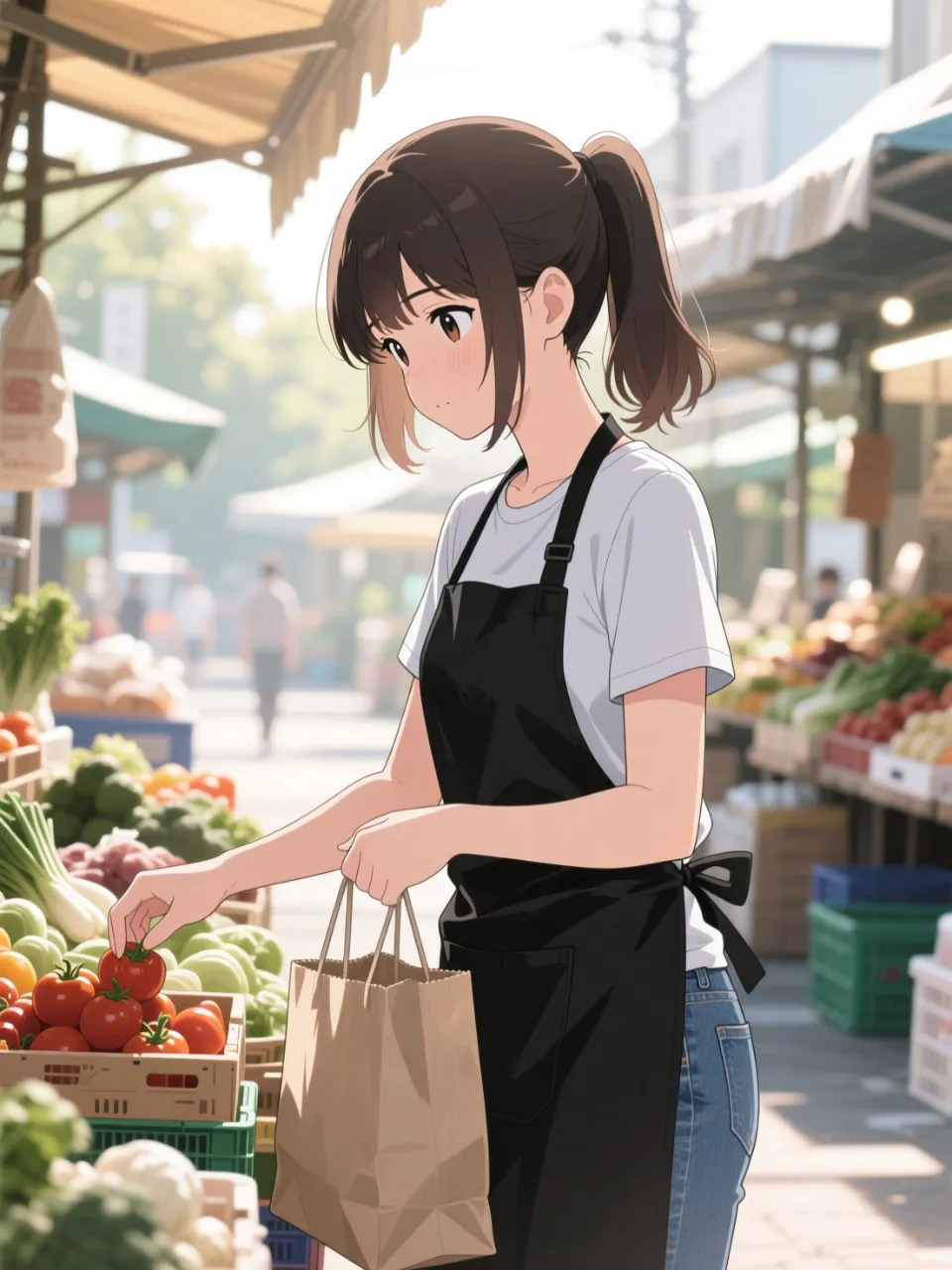 初夏の朝市