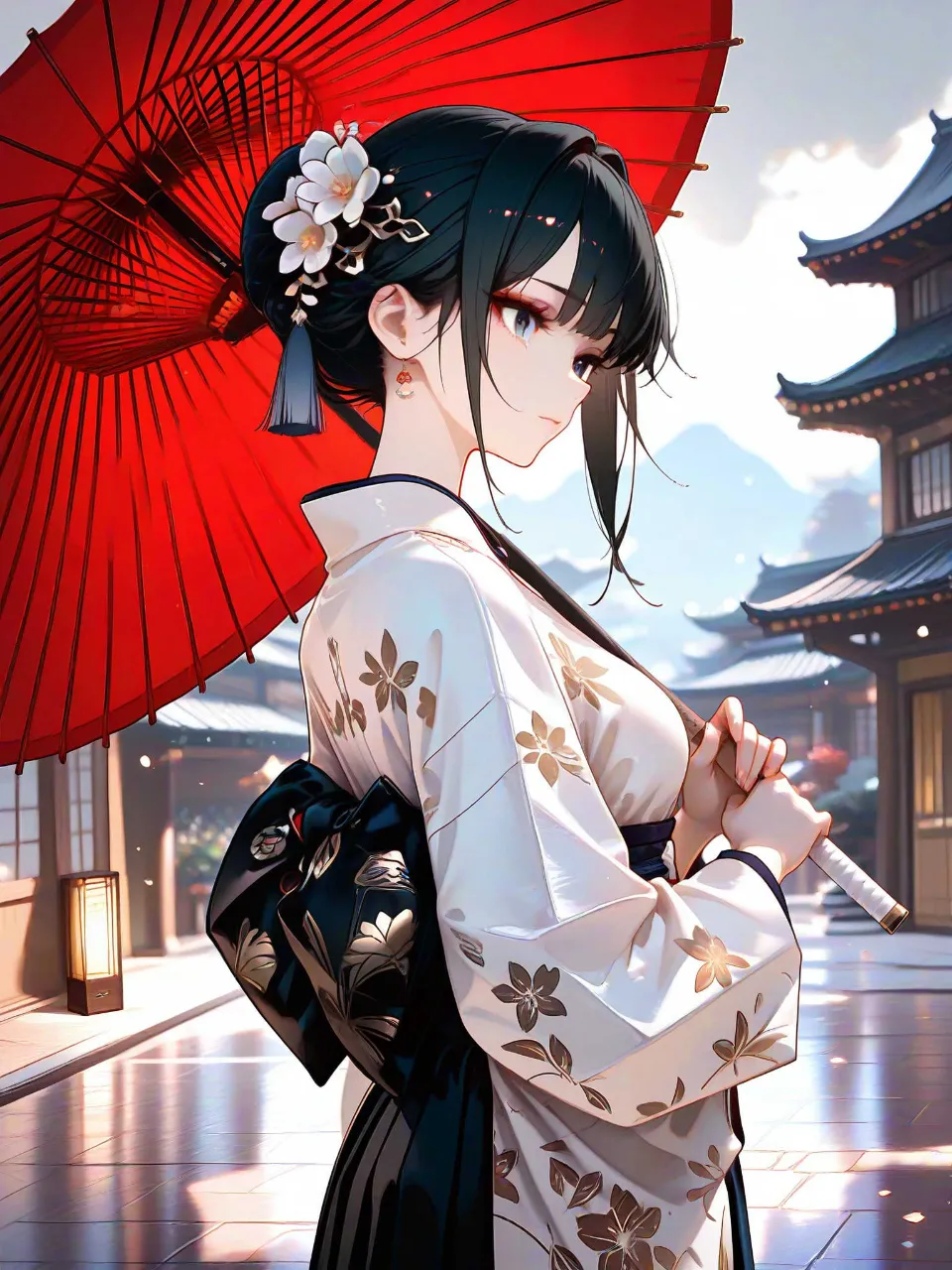 和傘美女