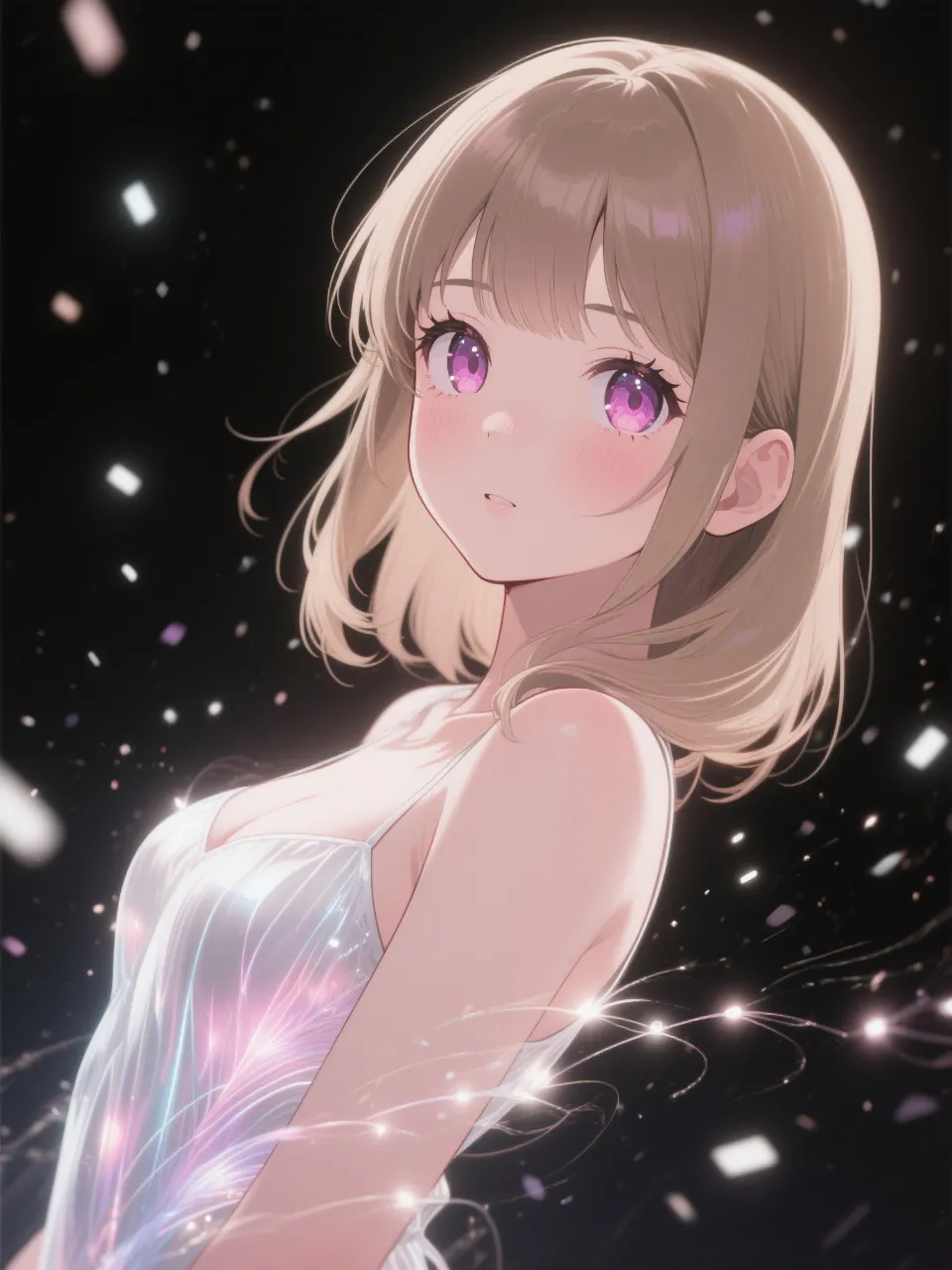 灯りの消えた後、陽子。