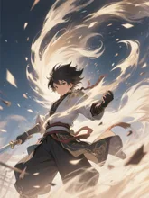 風の精霊を宿す者『風間吹牙-かざま・ふーが-』 — 東雲クウガさんのAIイラスト