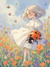 テントウムシとお出かけ
