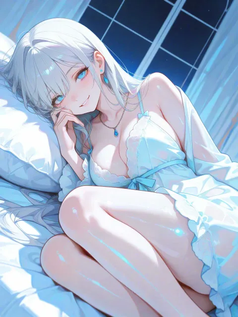 月明かりの窓辺