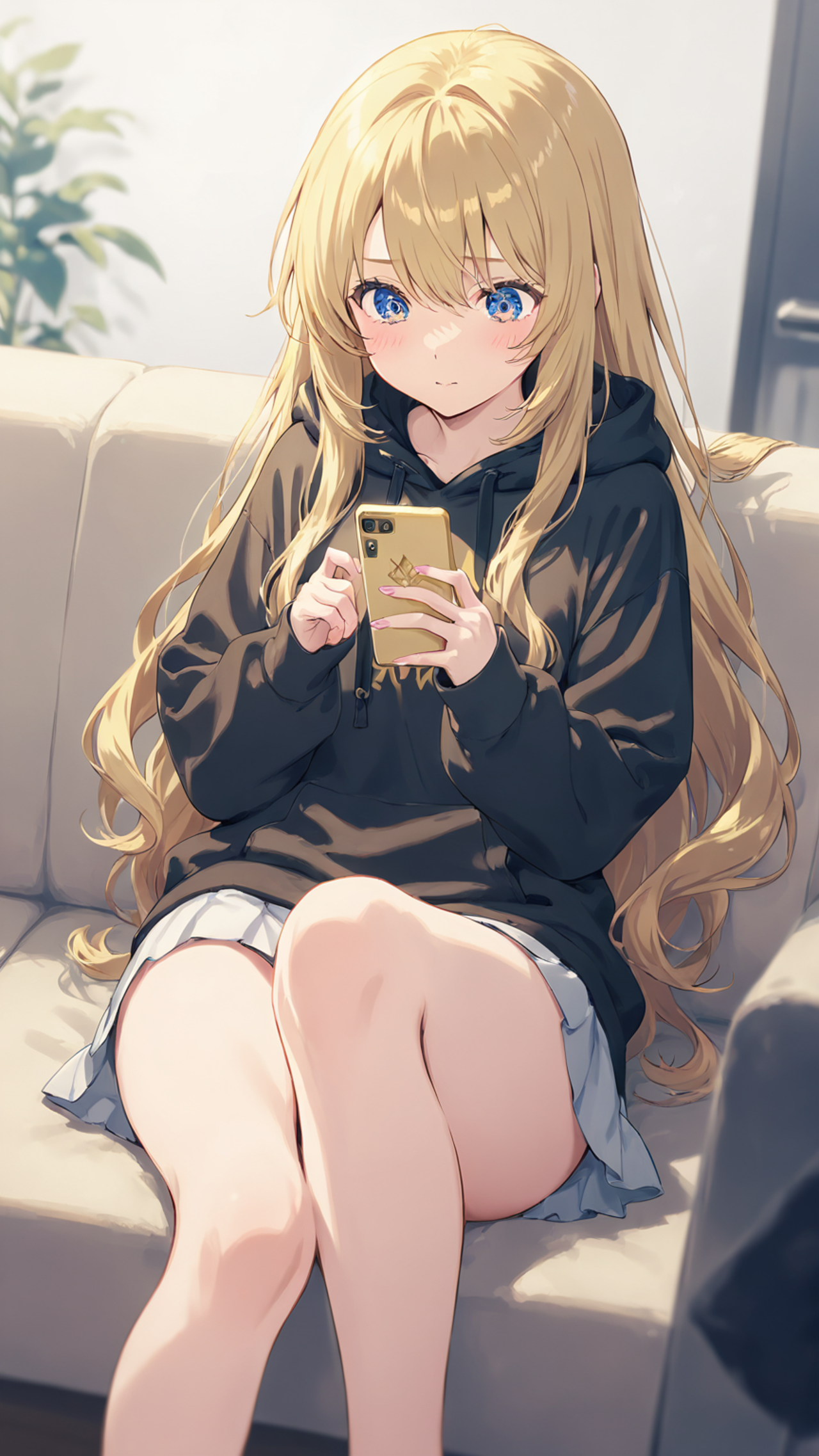 スマホ中毒の妹。 — addmin 12-5さんのAIイラスト