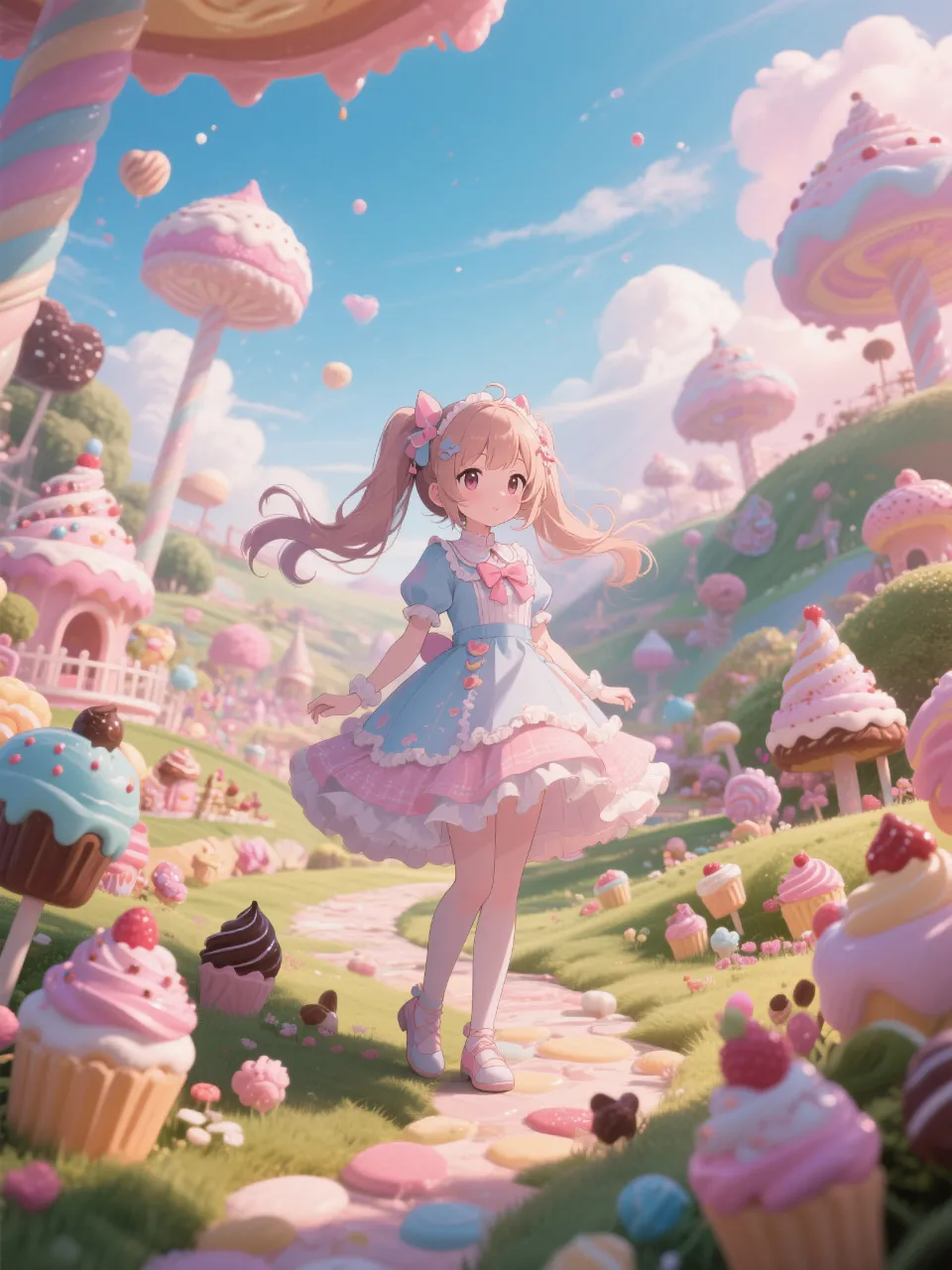 高精度アニメ - 夢の中のお菓子の国 / lavender wind