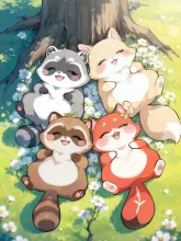 森の動物達 — AI art on SUPPART