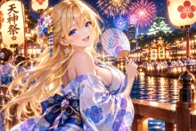 天神祭の宵·提灯ゆれる、浪花の夜 の投稿作品
