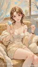 a warm room, a gentle girlfriend like soundless snowing