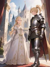 女性専従騎士を慕う姫