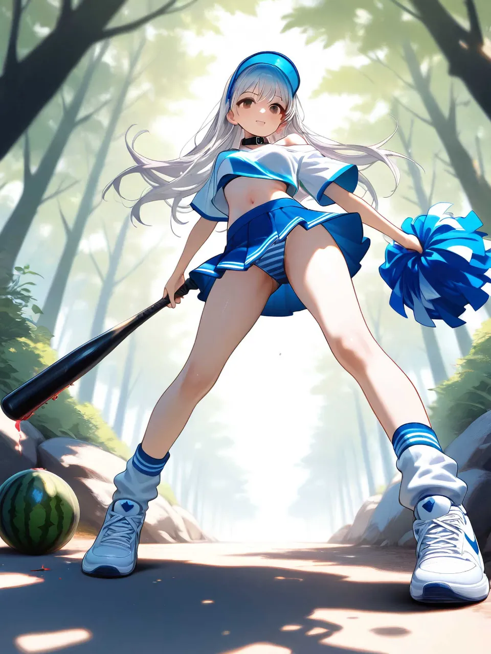 今日を頑張る人も、今日は頑張らない人も、みんなを応援したい、スイカとバットとチアガール！…銀