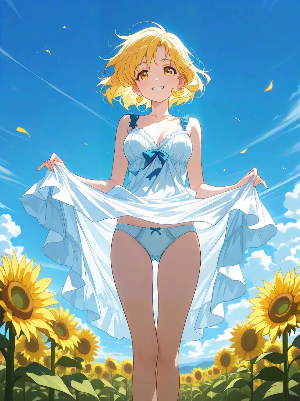 向日葵畑の少女🌻