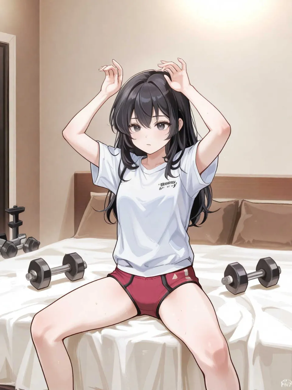 筋トレ少女…？