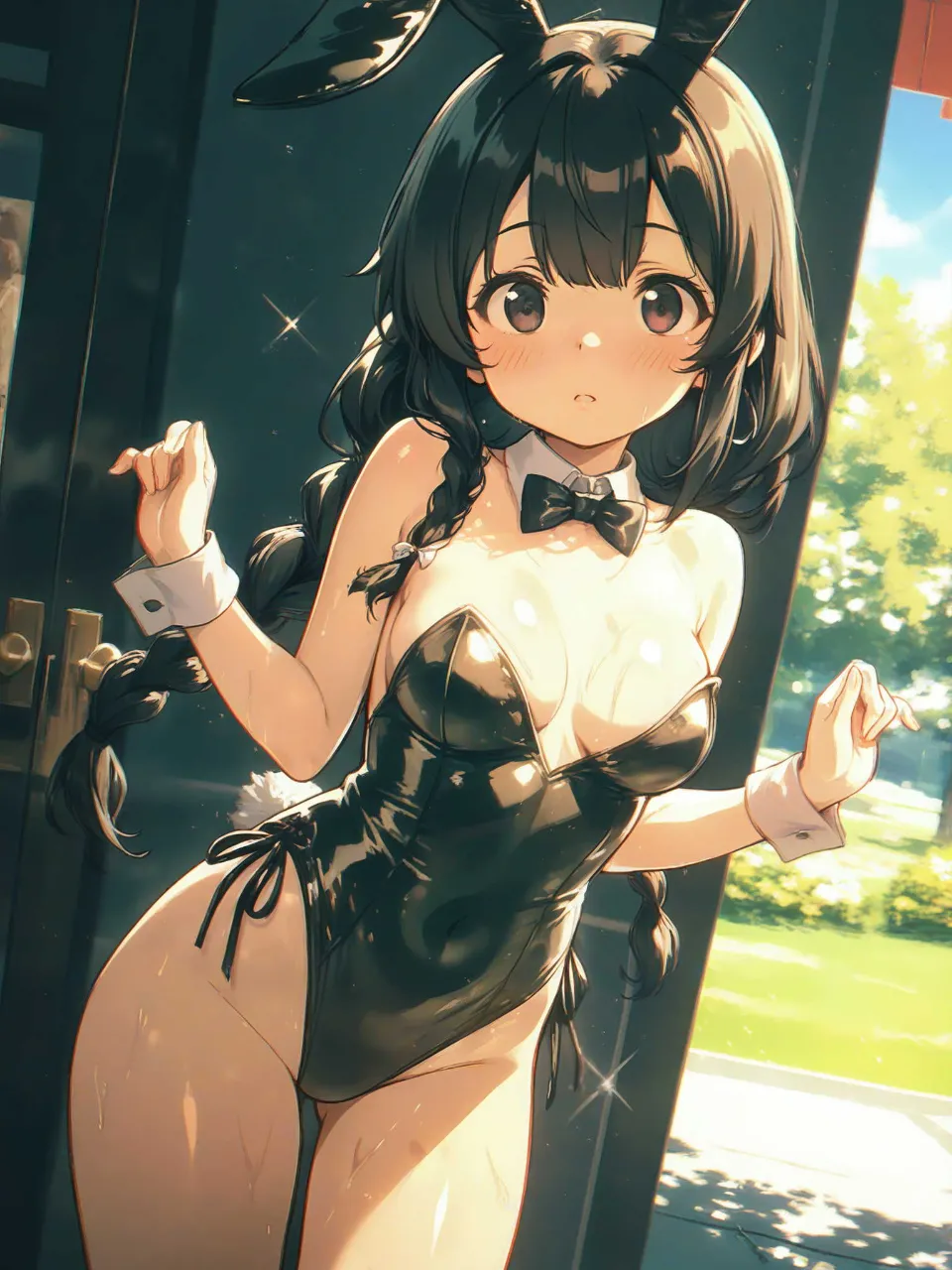 三つ編みバニーガール