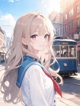 少女と電車