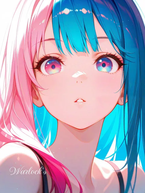 パステルカラーの少女