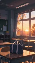 誰もいない教室で…(꒪̅｡꒪̅⋮)