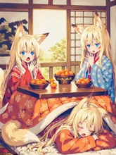 こたつで居眠り