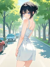 白ワンピ·夏の木漏れ日 の投稿作品